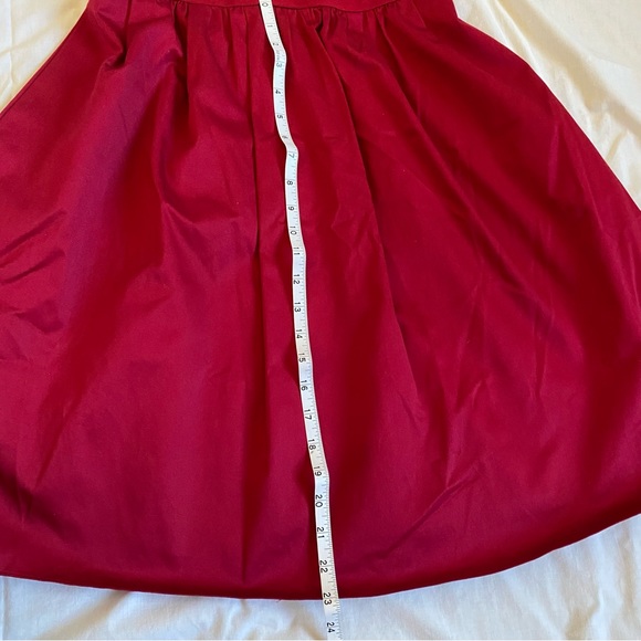 Red Vintage Styled Strapless A-Line dress - Picture 7 of 10